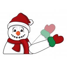 Χριστουγεννιάτικο Αυτοκόλλητο Αυτοκινήτου "Χιονάνθρωπος"